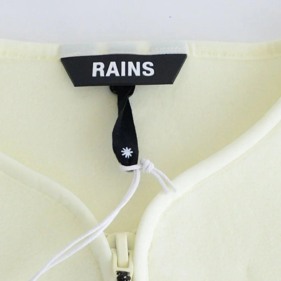 Rains Yellow Zip  Up Fleece Vest Size Large Brand New with Tags! - Picture 9 of 10